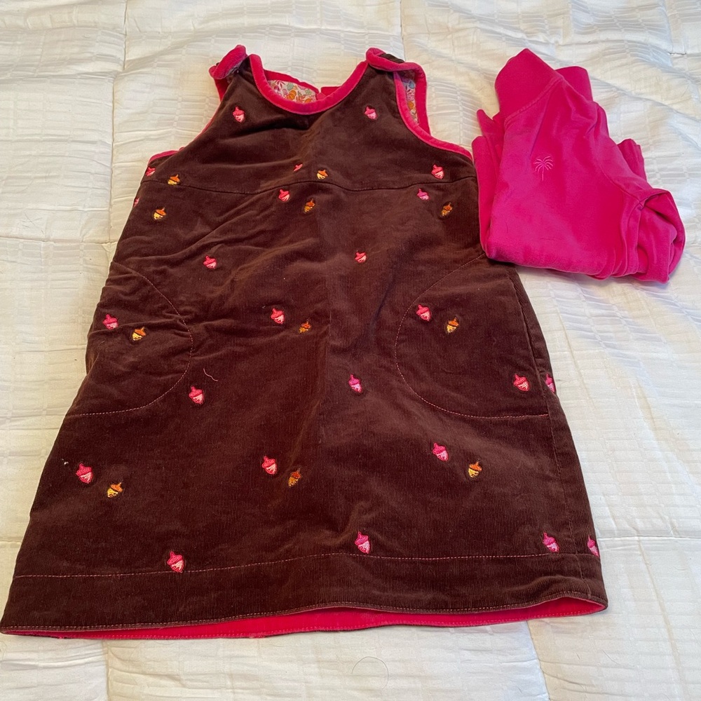 Lilly Pulitzer White Label Jumper with Acorns and pink polo